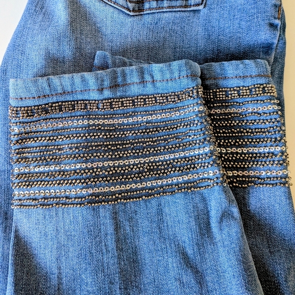 Joseph Ribkoff Jeans Pantalon 202341 – Embellished Hem Slim Fit, Women’s 8 #33 - Picture 6 of 8